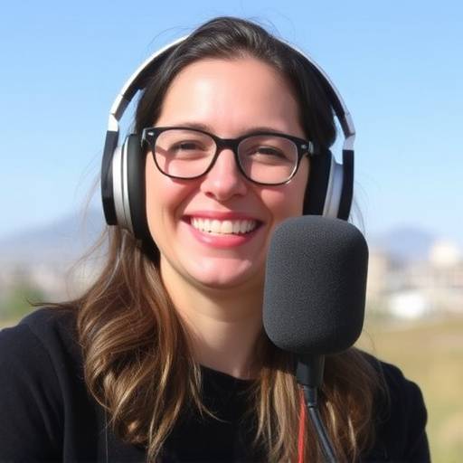 Foto de Carla Pereira, fonoaudióloga, sorrindo
